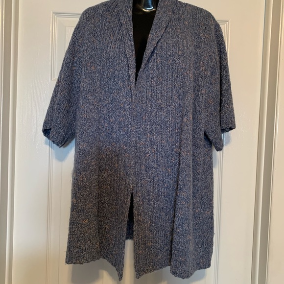 Blue Shawl Collared Charter Club Cardigan Sweater - Picture 2 of 6